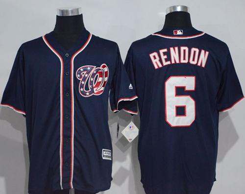 Nationals #6 Anthony Rendon Navy Blue New Cool Base Stitched MLB Jersey